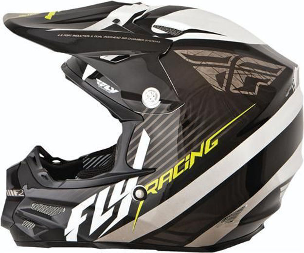 Bild på Hjälm FLY F2 Fastback svart/vit