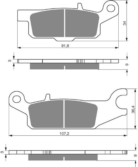 Billede af Goldfren Bromsbelägg 255 Ceramic Carbon AD