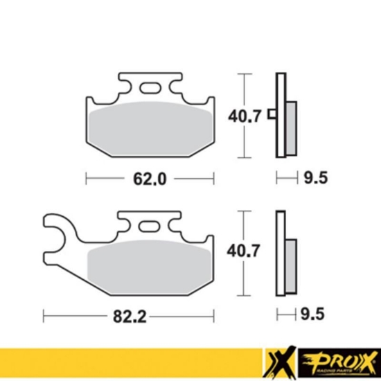 Bilde av Prox Bromsbelägg bak YXR660 Rhin o 04-06 (Left) + YFM700R Rapto