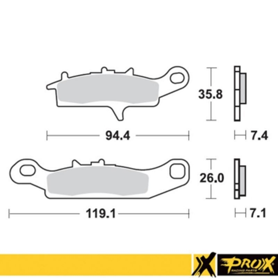 Picture of Prox Bromsbelägg front KFX450R 08 -14 (Left) + KVF650 Brute Forc