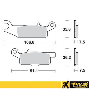 Visa detaljer för Prox Bromsbelägg front YFM250R Ra ptor 08-13 (Right) + YFM700F Bild på Prox Bromsbelägg front YFM250R Ra ptor 08-13 (Right) + YFM700F