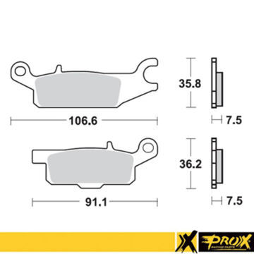 Visa detaljer för Prox Bromsbelägg front YFM250R Raptor 08-13 (Left) + YFM700F Bild på Prox Bromsbelägg front YFM250R Raptor 08-13 (Left) + YFM700F