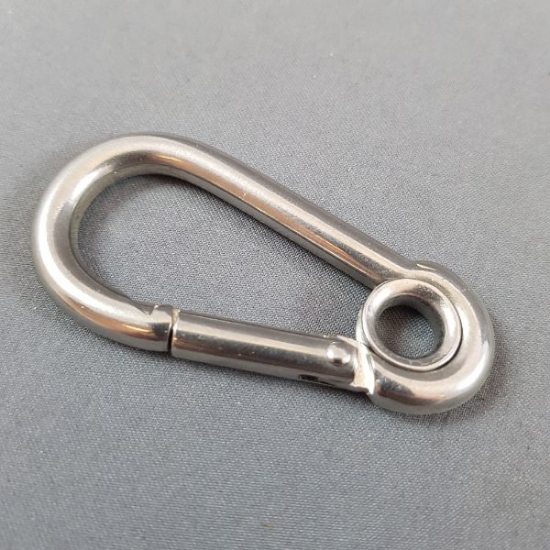 Picture of S.S carbine hook w.eye 6 mm