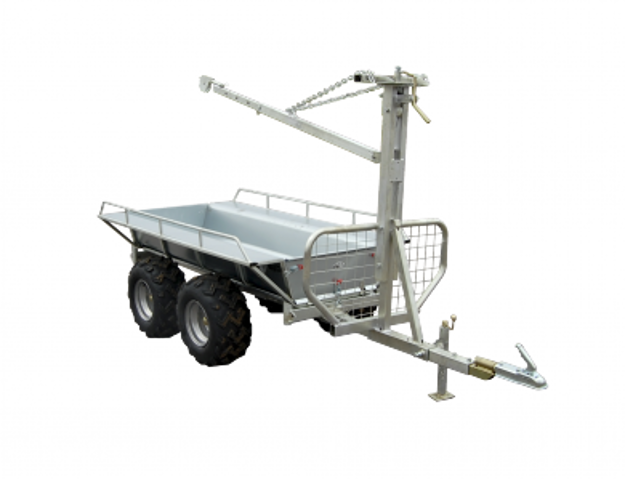 Bild på Kombivagn med flak och kran