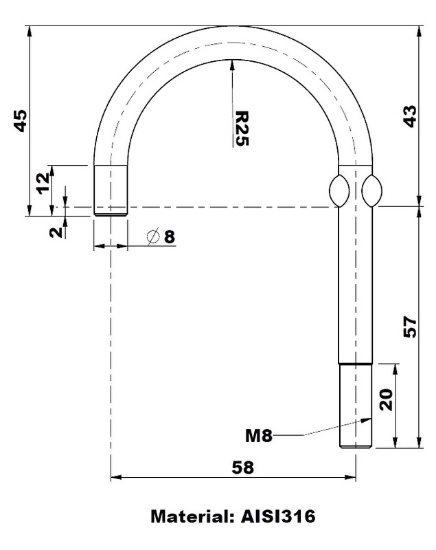 Billede af Krok akter 58/57 mm