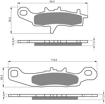 Bild på Bromsbelägg KX80/85 & RM85 fram