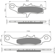 Billede af Bromsbelägg KX80/85 & RM85 fram