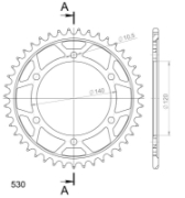 Bilde av Bakdrev Suzuki TL1000S 97-00 38t