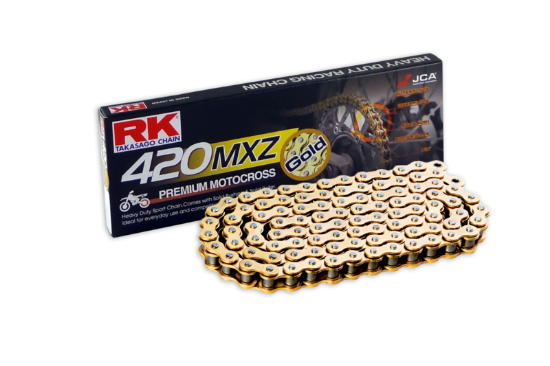 Bilde av RK GB420MXZ Offroad kedja Guld + clips kedjelås