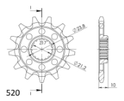 Billede af Framdrev Suzuki RM-Z450 2013-21 14t