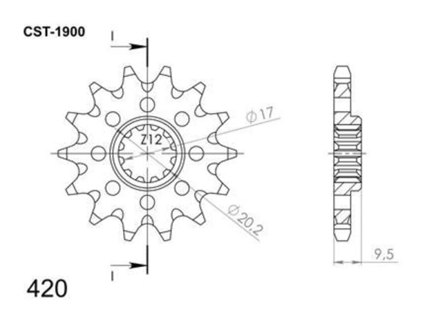 Bild på Framdrev KTM SX60/65 98- 12t