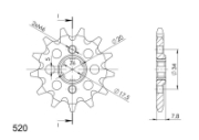 Bilde av Framdrev Honda CRF150F & CRF230F 13t