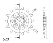Picture of Framdrev Suzuki DR-Z70 08-16 & RM80 79-82 13t