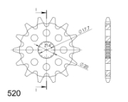 Bilde av Framdrev Yamaha YZ125 88-04 13t
