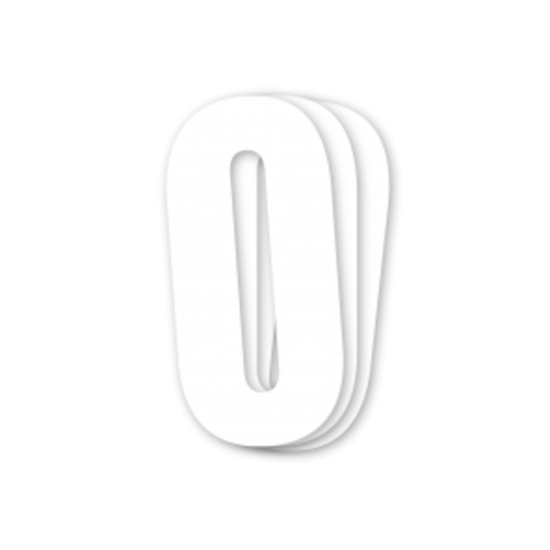 Bilde av Blackbird siffror vit 3st/sats 13x7cm #0
