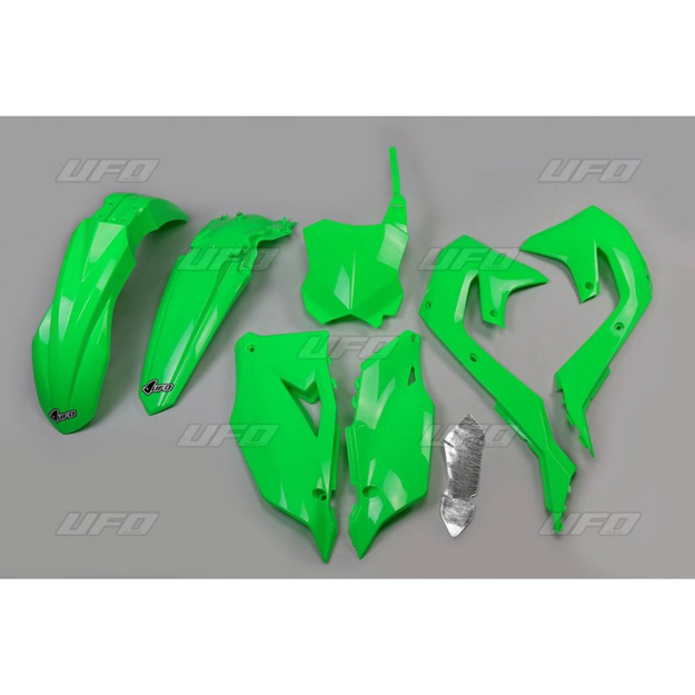 Bild på UFO Plastkit 5-delar Grön Fluo KX250F 2021- ,KXF450 2019-