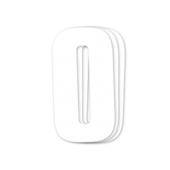 Billede af Blackbird siffror vit 3st/sats 16x7,5cm #0