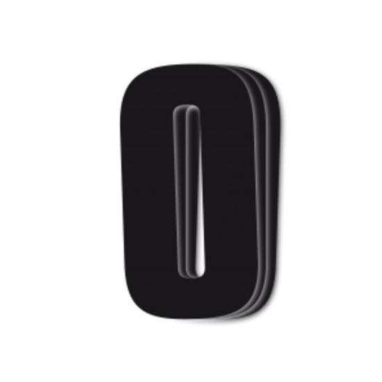 Bilde av Blackbird siffror svart 3st/sats 16x7,5cm #0