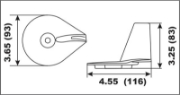 Bilde av Anod aluminium Trim Tab Mercury 25-50HP