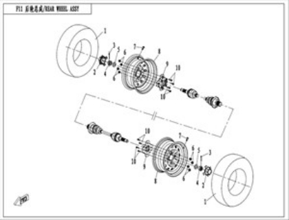 Bild för kategori Rear Wheel Assy