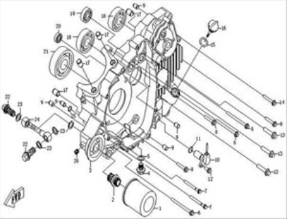 Bild för kategori Left Crankcase
