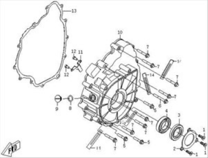 Bild för kategori Crankcase cover left
