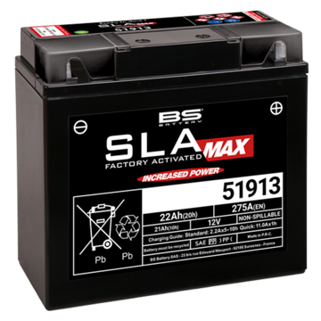 Vis detaljer for BS Battery 51913 (FA) SLA MAX - Sealed & Activated Bilde av BS Battery 51913 (FA) SLA MAX - Sealed & Activated
