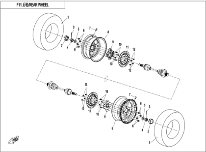 Bilde for kategori REAR WHEEL