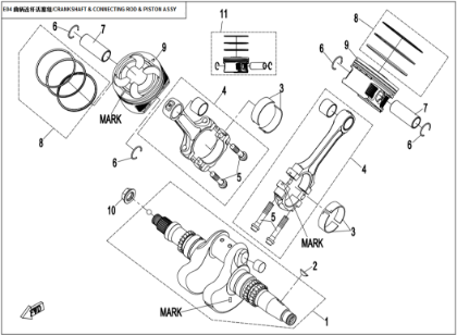 Bilde for kategori CRANKSHAFT & CONNECTING ROD & PISTON ASSY