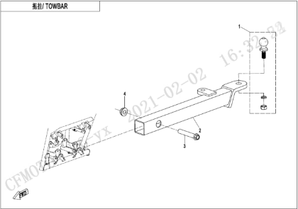 Picture for category TOWBAR (LONG, BLOT CONNECTION)