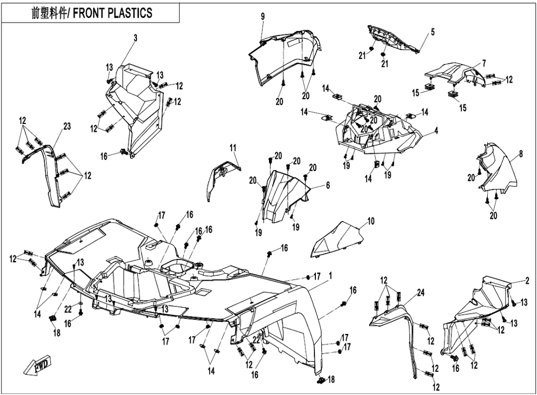 Bild för kategori FRONT PLASTICS 2 (F04-2)