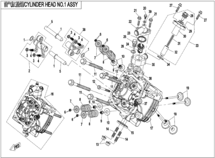 Bild för kategori CYLINDER HEAD NO.1 (E02-2-V2)