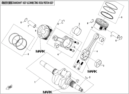 Bilde for kategori CRANKSHAFT, CONNECTING ROD, PISTON (E04-V2)