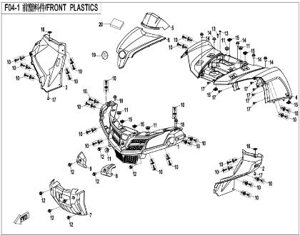 Billede til varegruppe FRONT PLASTICS (F04-1 )