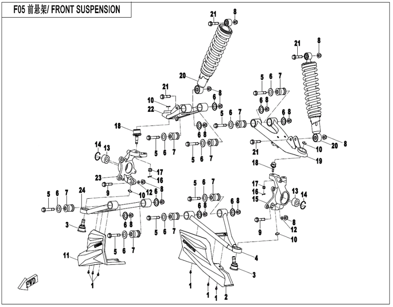 Bilde for kategori FRONT SUSPENSION (F05-A )