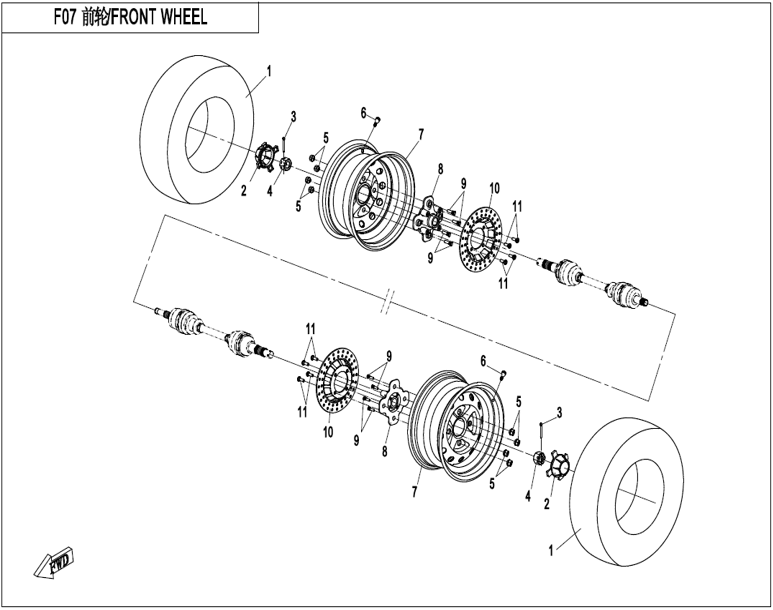Picture for category FRONT WHEEL (F07)