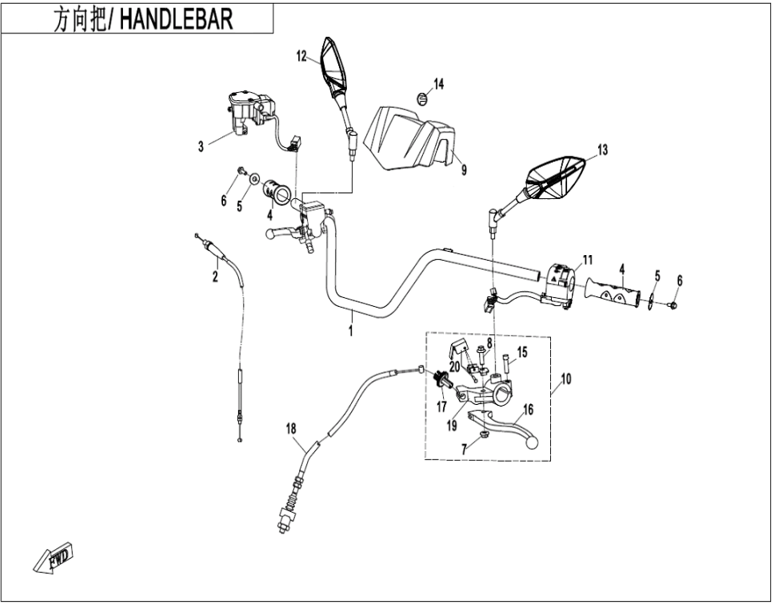 Bild för kategori HANDLEBAR (F10-1-A)