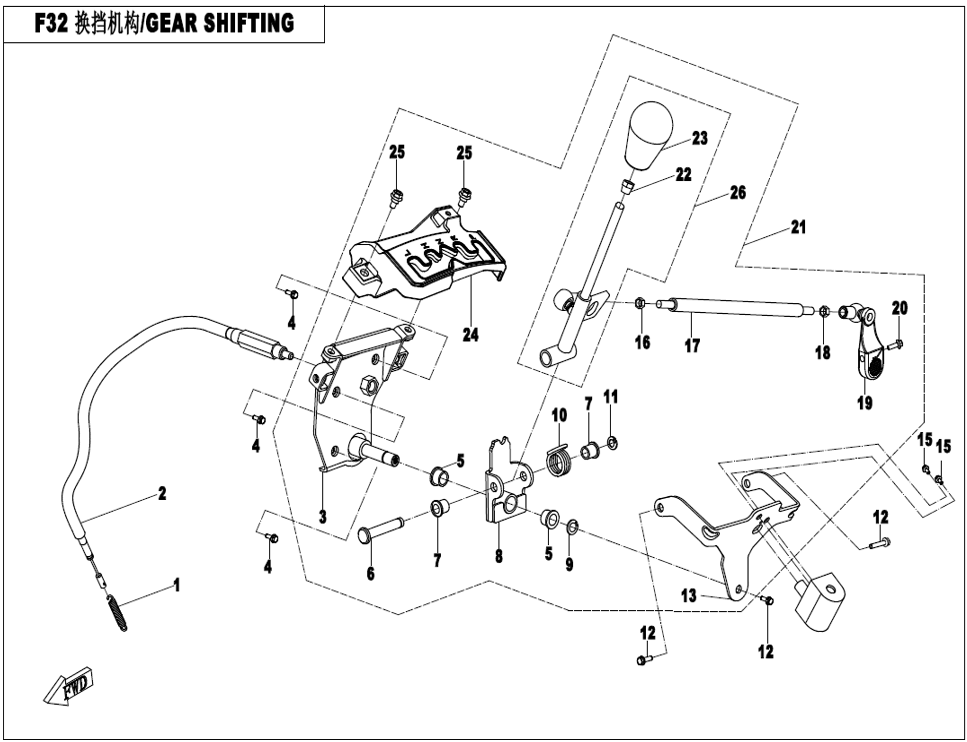 Bild för kategori GEAR SHIFTING (F32)
