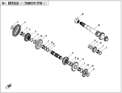 Picture for category TRANSMISSION SYSTEM(1) (E06-1)