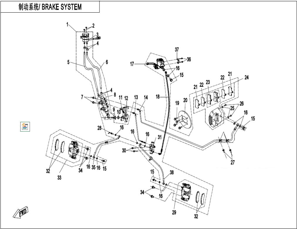Bild för kategori BRAKE SYSTEM (F08-1-B)