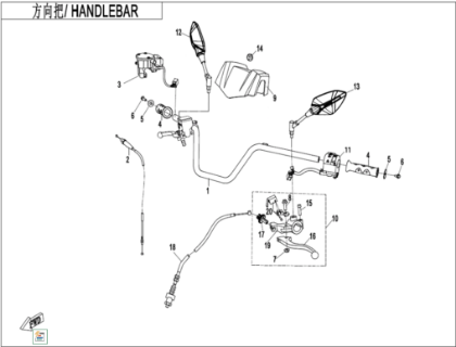 Bild för kategori HANDLEBAR(LH PARKING) (F10-1-A)
