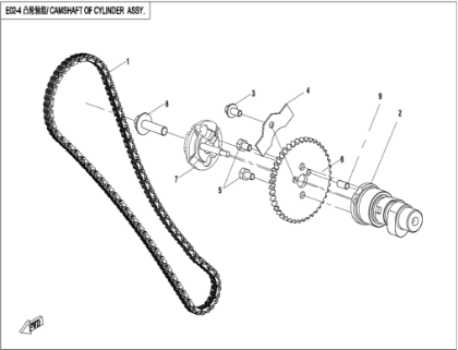 Bild för kategori CAMSHAFT OF CYLINDER (E02-4)