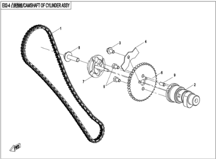 Bild för kategori CAMSHAFT OF CYLINDER (E02-4)
