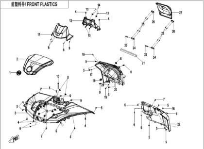 Bilde for kategori FRONT PLASTICS (F04-2)