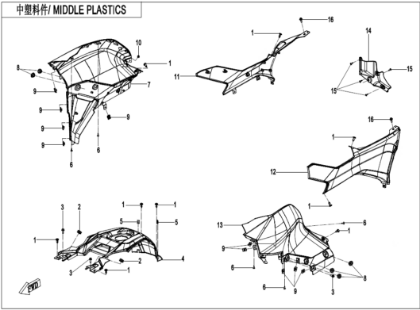 Bilde for kategori MIDDLE PLASTICS (F04-4-V2)