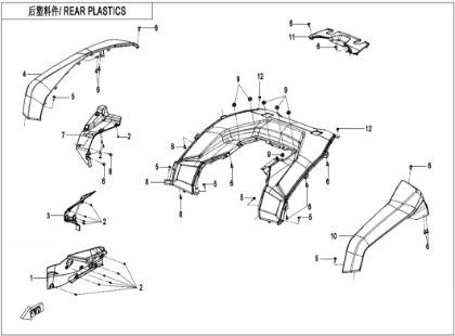 Bilde for kategori REAR PLASTICS (F04-5)