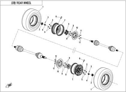 Bilde for kategori REAR WHEEL (F11)