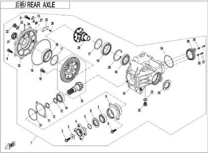 Picture for category REAR AXLE (WITHOUT DIFFERENTIAL) (F33-A)