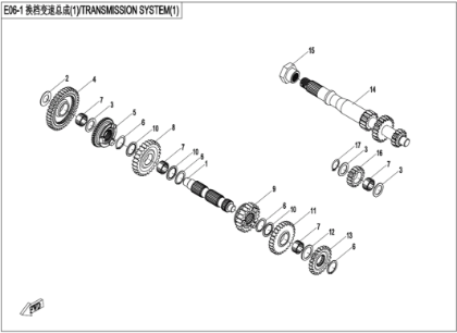Bild för kategori TRANSMISSION SYSTEM (1) (E06-1)