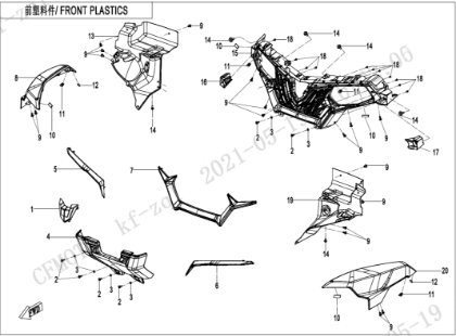 Bild för kategori FRONT PLASTICS (1) (F04-1-V2)